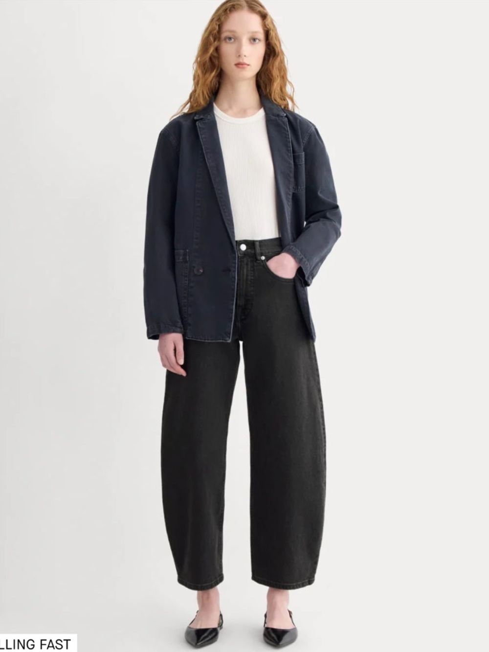 Everlane The Way High Curve Jean Washed Black Size 28L